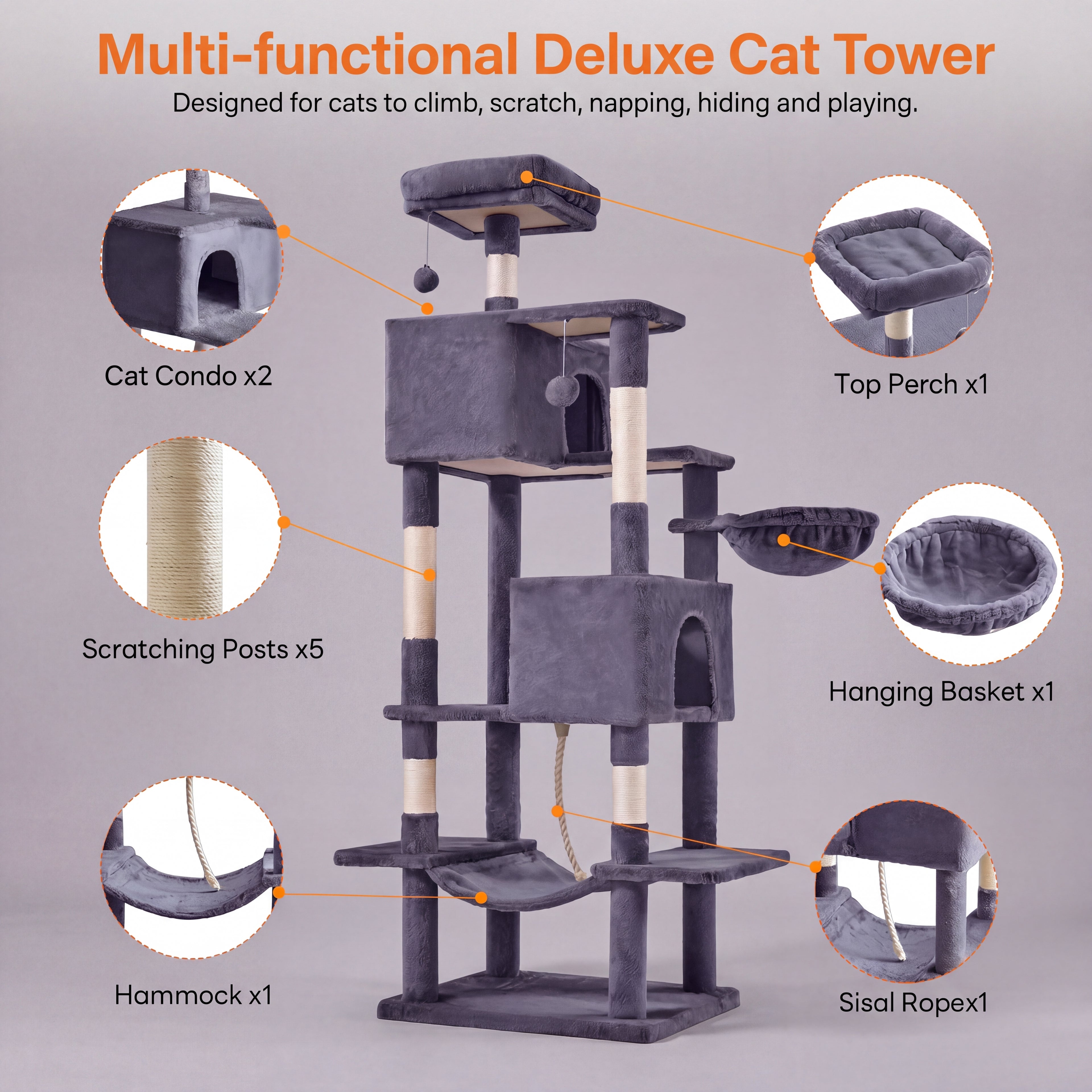 Cat Climbing Tower