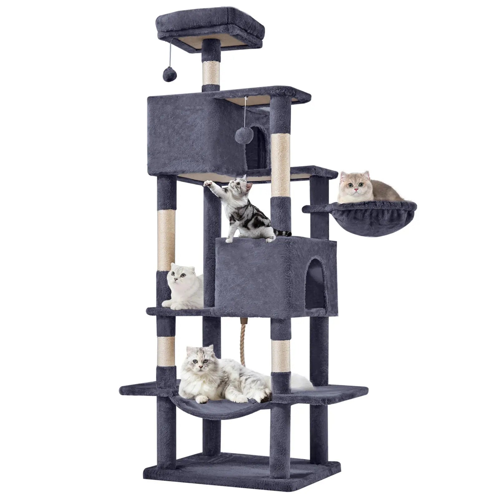 【New Size】 Cat Climbing Shelf, Post Cascading Cat Climbing Shelf, Indoor Playhouse, Cozy Nest, Durable, Space-Saving Design, Gift for Pet Owners